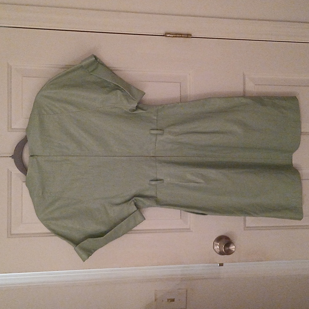 Pinko Mint Green V-Neck Dress - Picture 7 of 14